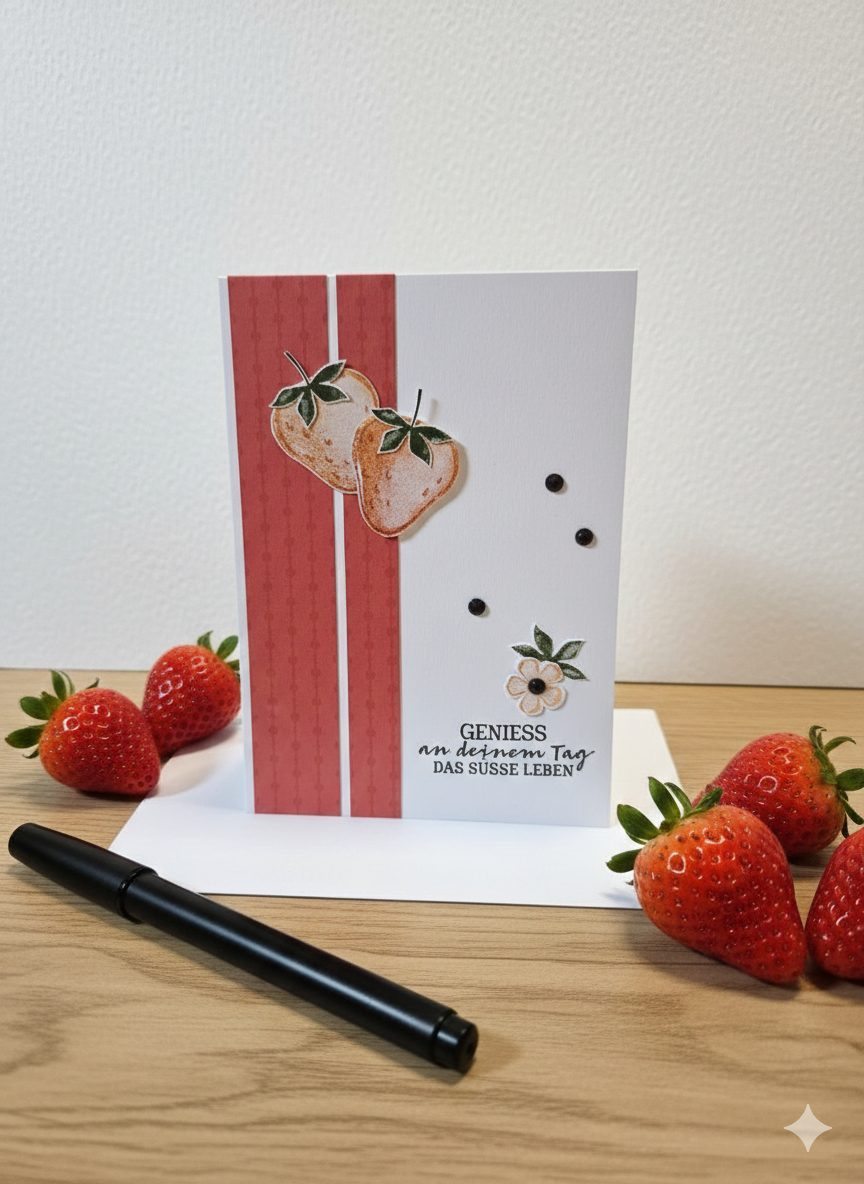 Geburtstagskarte Erdbeere