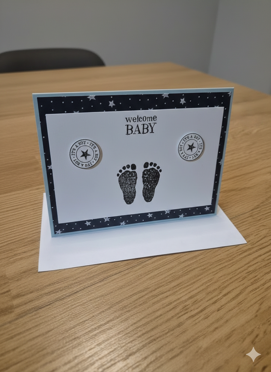 Geburtskarte Baby Füße