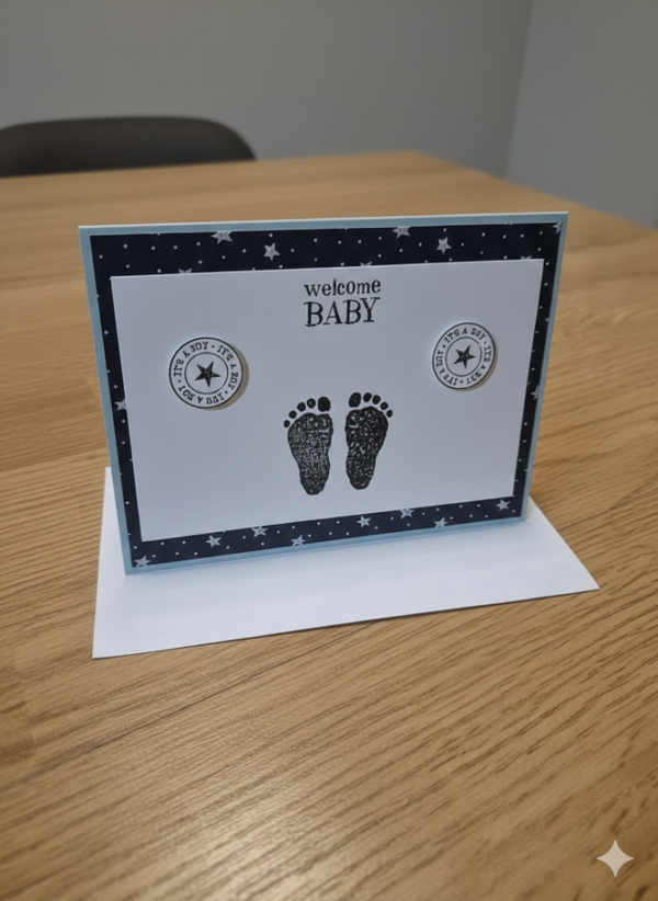 Geburtskarte Baby Füße