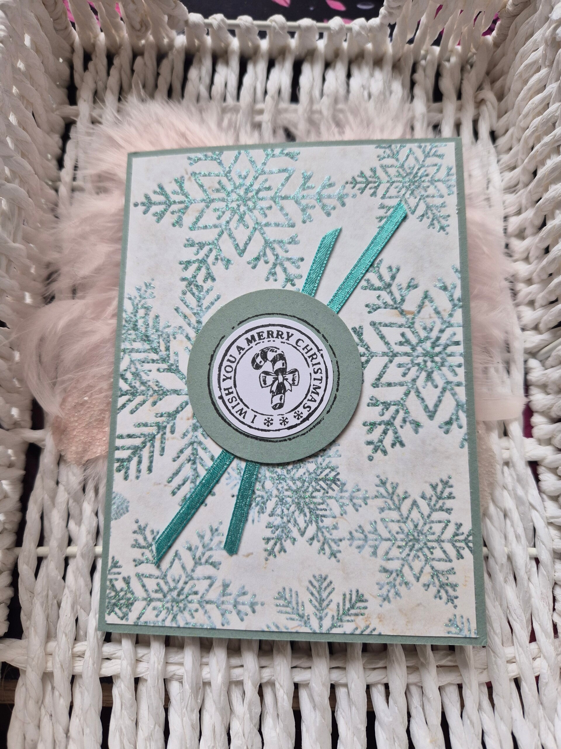 Grußkarte Schneeflocken