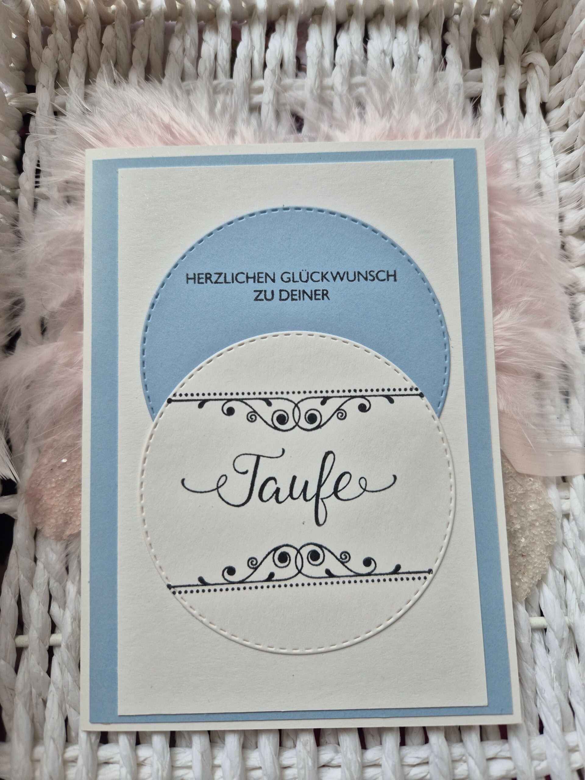 Taufkarte Blau