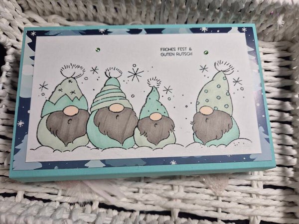 Banderole für 24 kleine Karamel Nuss Pralinen