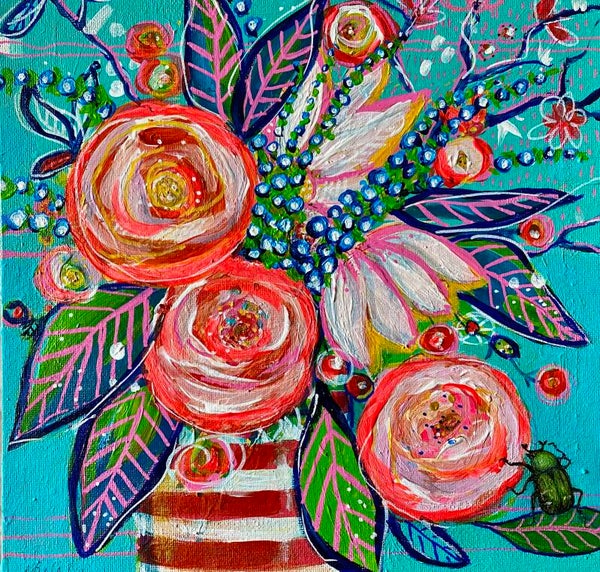 Blumen mit Käfer