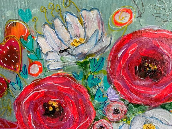 Blumen mit Ameise