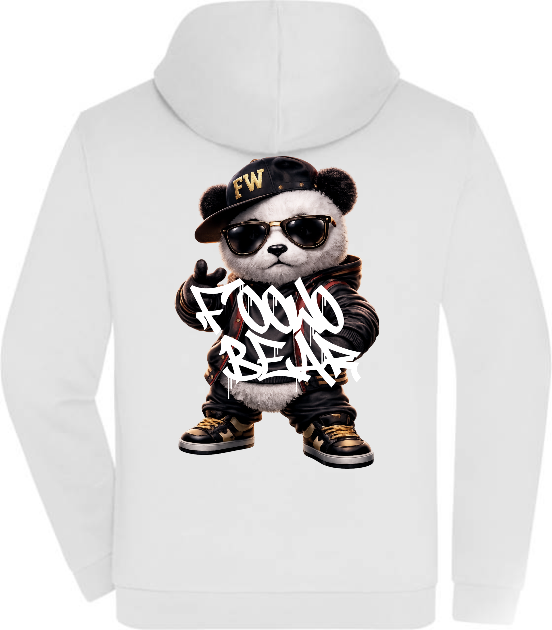 HOODIE JACKE FW BEAR WHITE