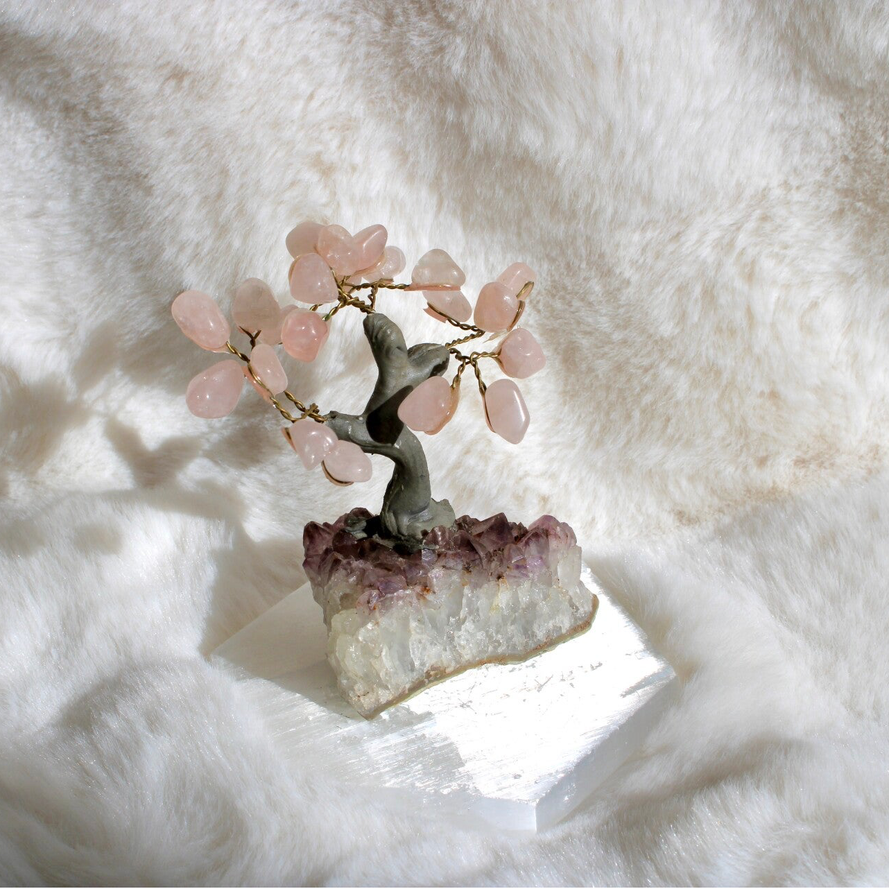 Amethist en Rozenkwarts boom