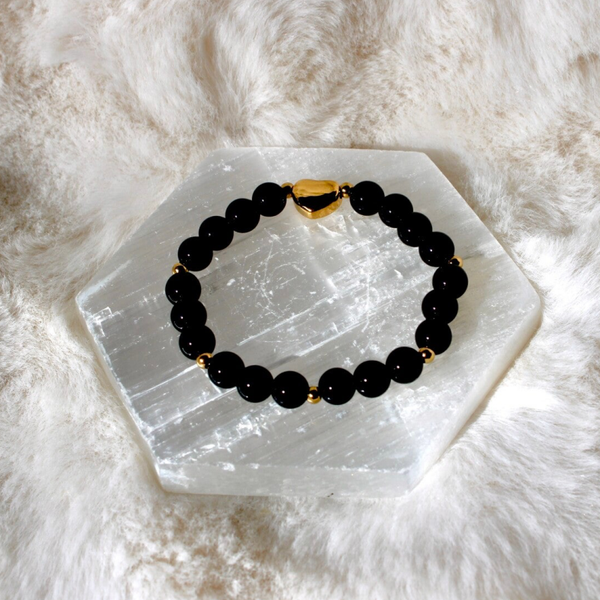 Obsidiaan kogelarmband