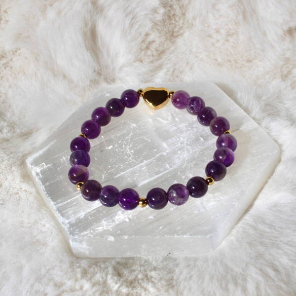Amethist kogelarmband