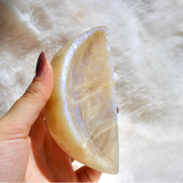 Maansteen ‘moon rooted’ schaal