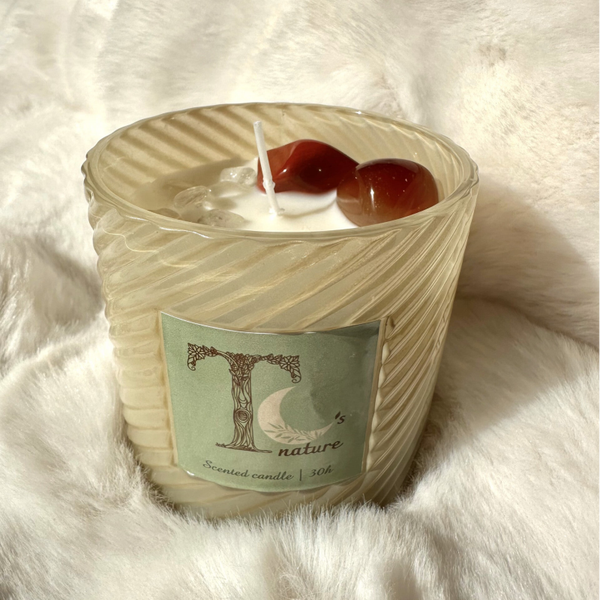 Carneool Bergkristal Rode Jaspis kaars