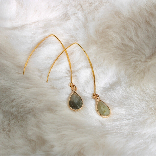 Labradoriet oorbellen