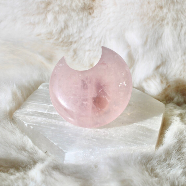 Rozenkwarts maan nachtlampje