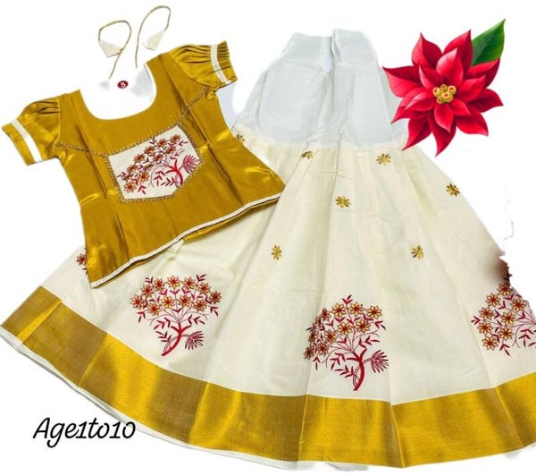 GIRLS Kerala style pattu pavada Blouse.