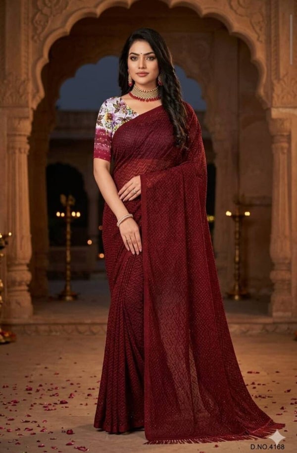 Georgette Saree office  wear