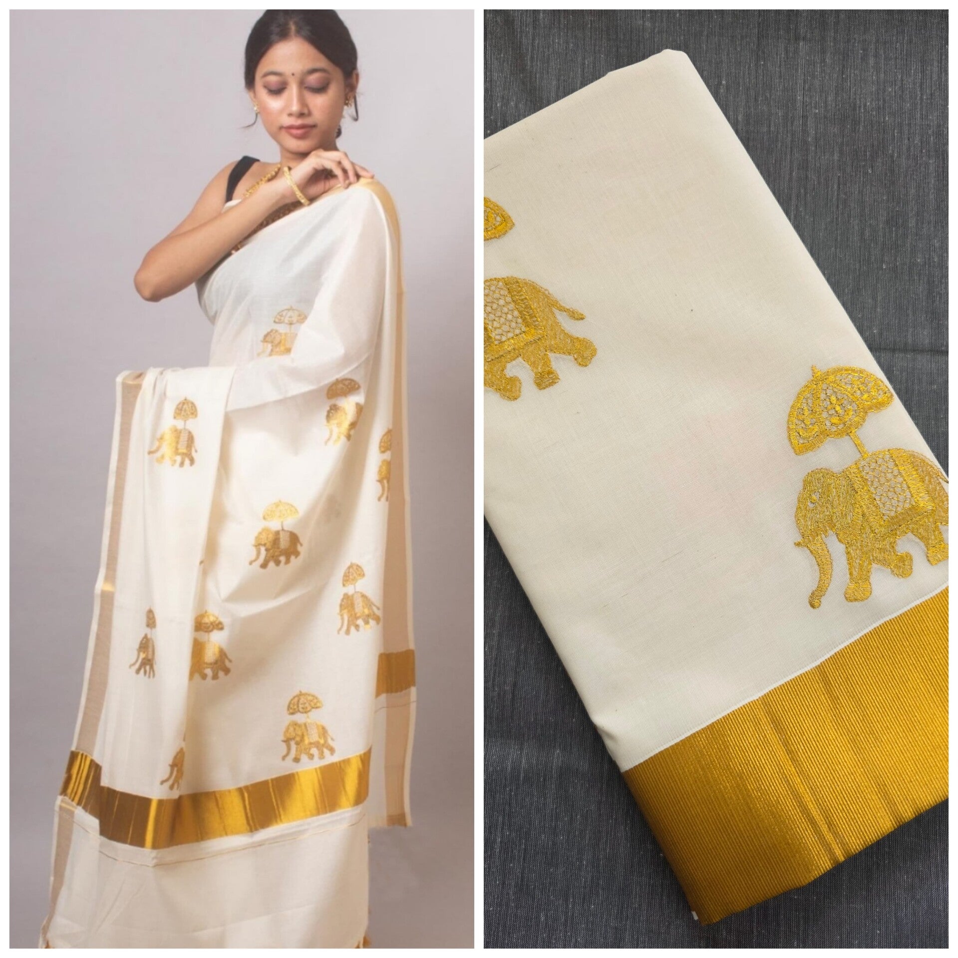 Kerala Traditional  Saree. PRS1118