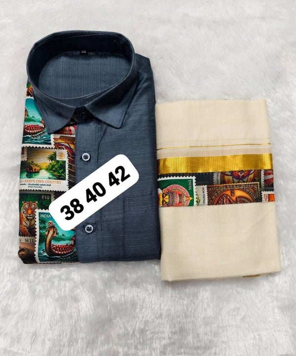 Indian Stamp print Shirt AKHJU2607