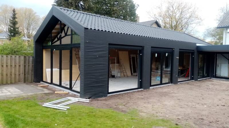 Prefab aanbouw