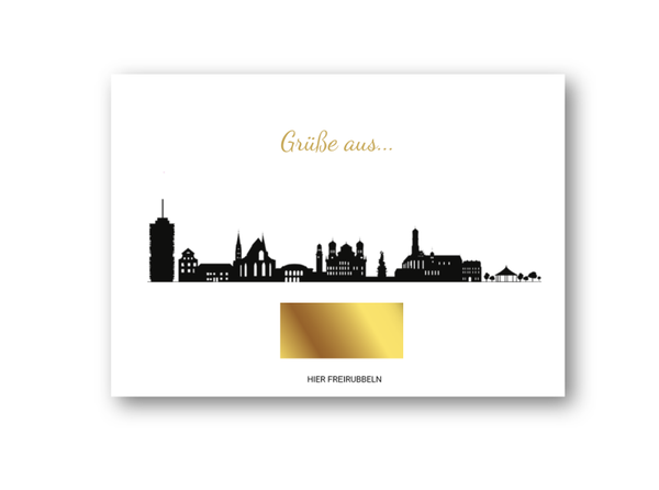 Augsburg Rubbelkarte / Postkarte A6