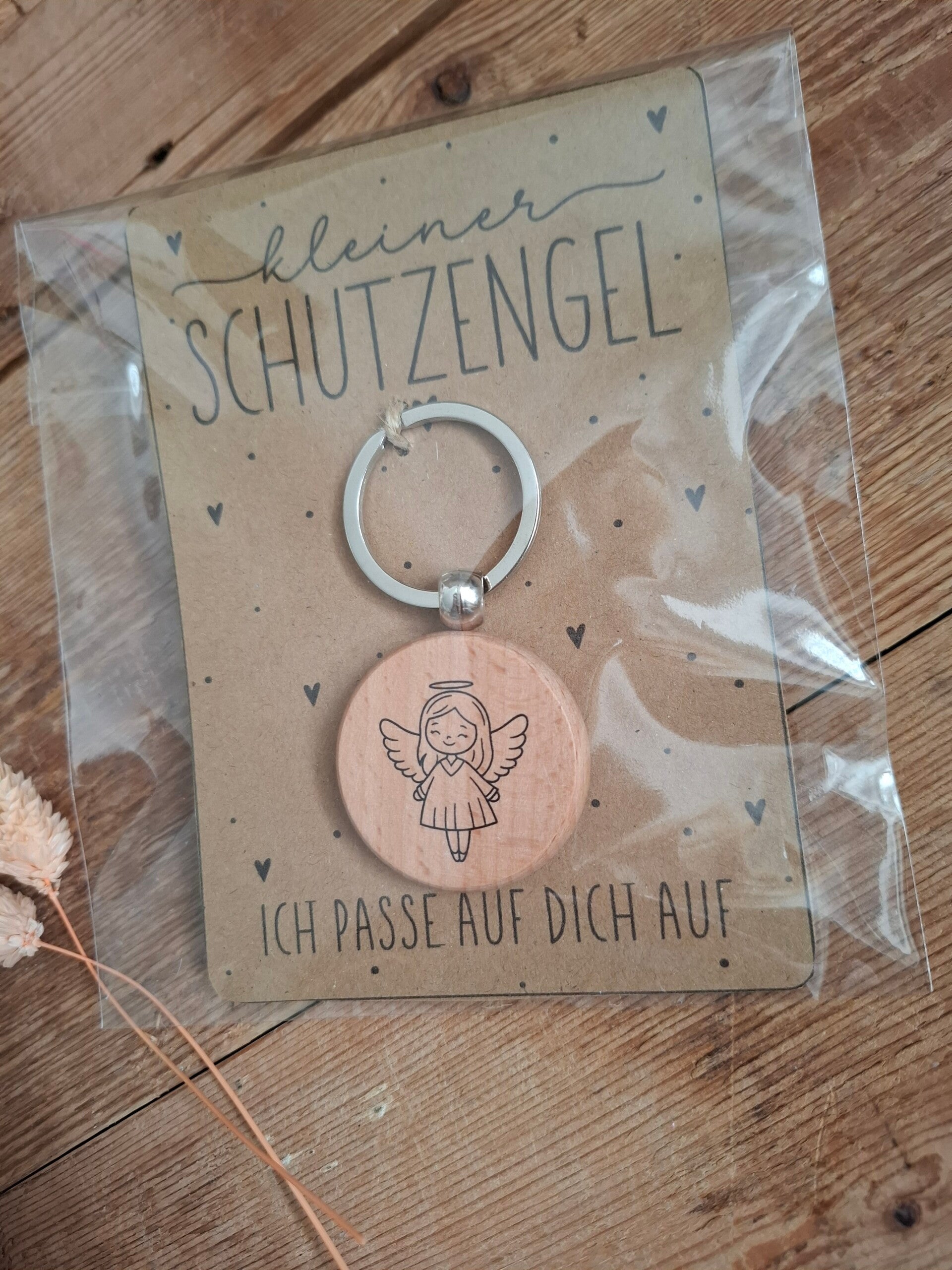 SCHLÜSSELANHÄNGER Holz SCHUTZENGEL