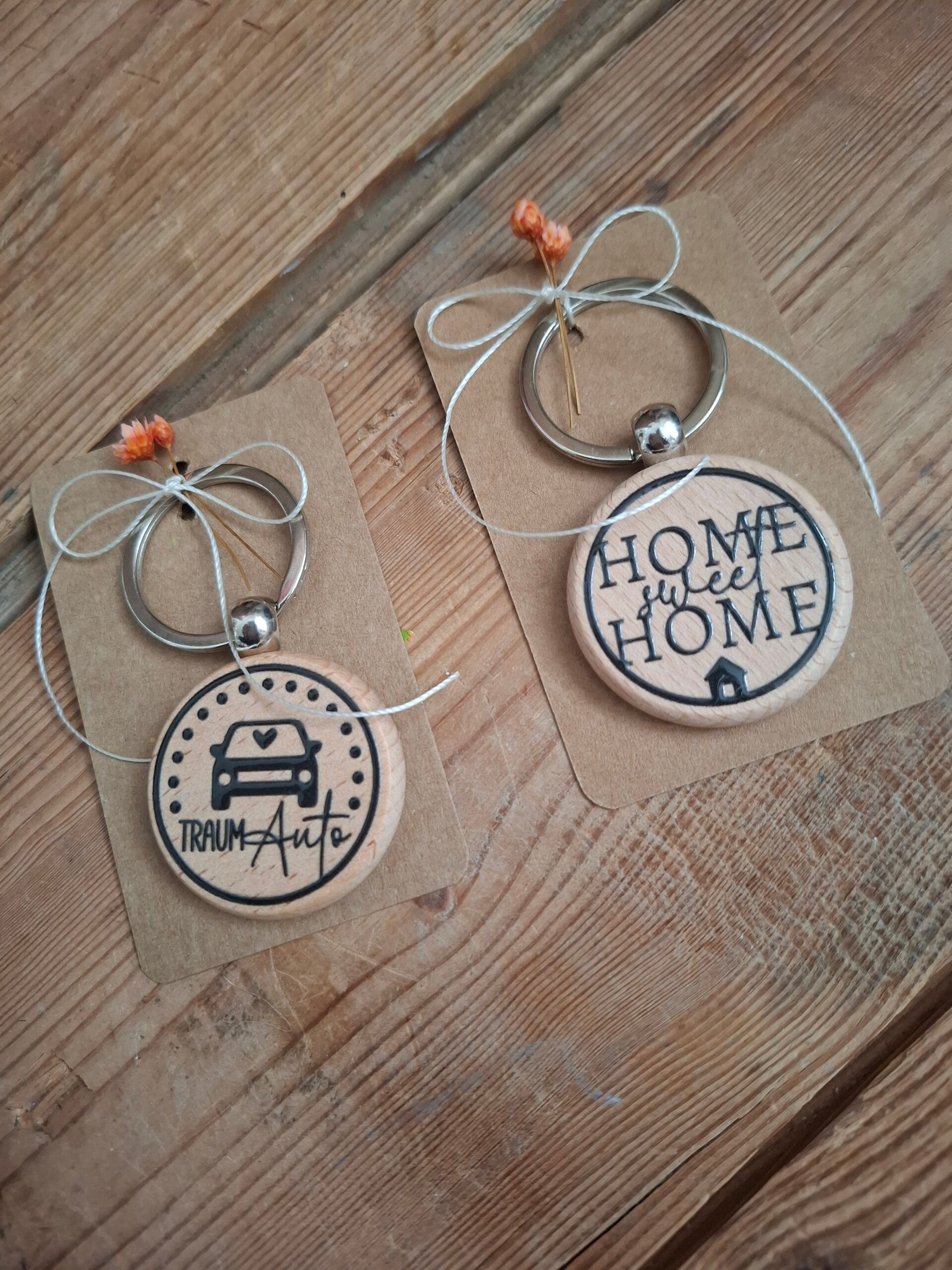 SCHLÜSSELANHÄNGER Holz RUND