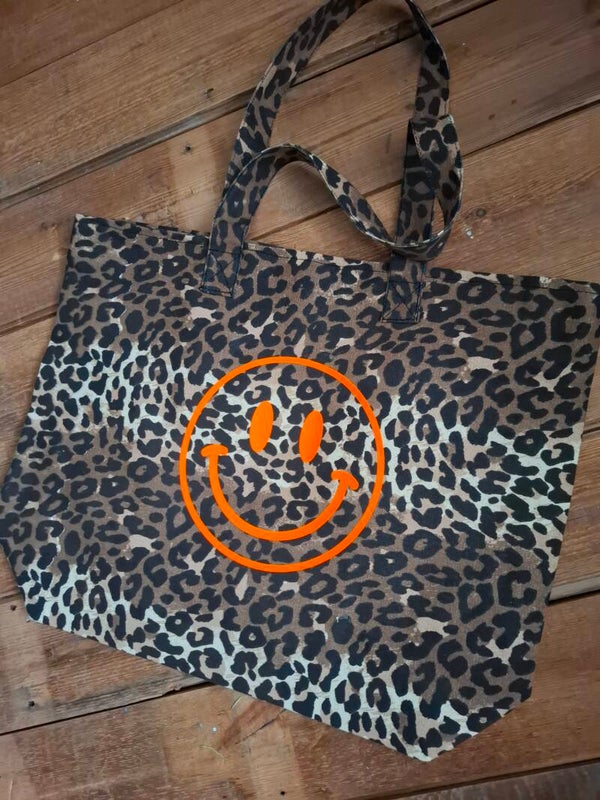 SHOPPER Leo mit Smiley NEONORANGE