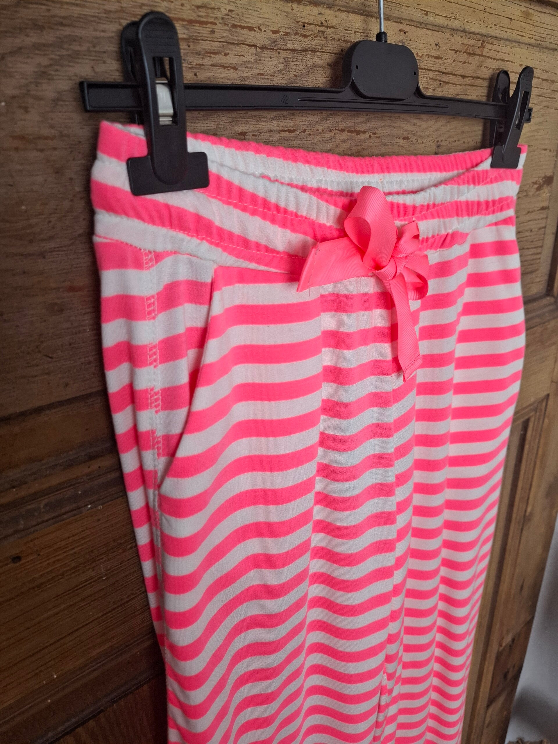 HOSE Streifen PINK/WEIß