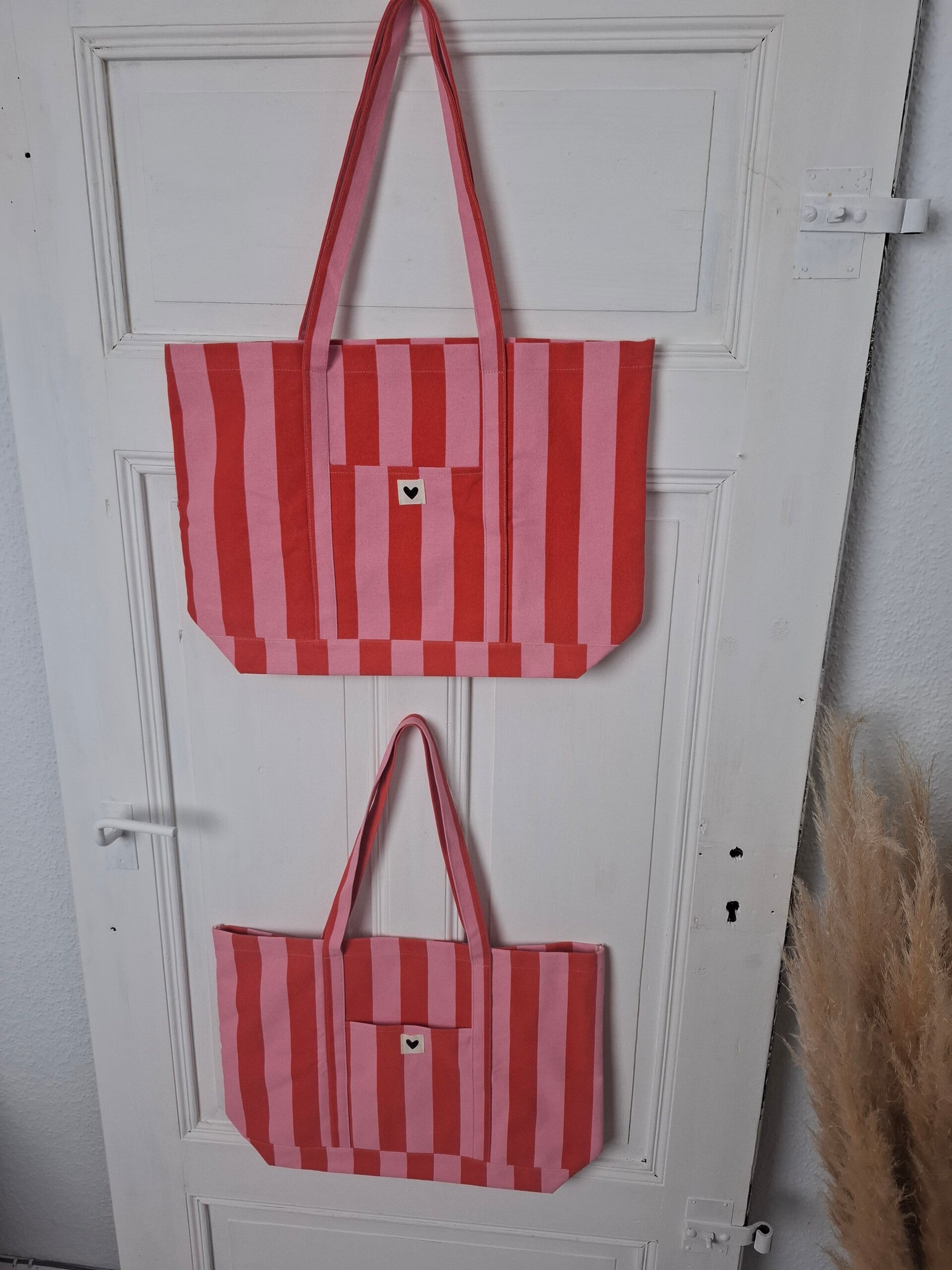 SHOPPER rot/rosa HERZ