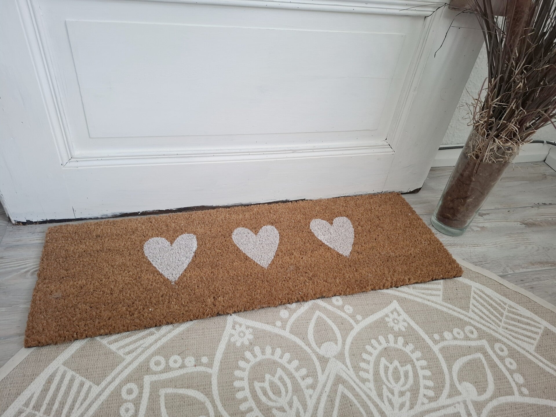 KOKOS FUßMATTE kleine HERZEN