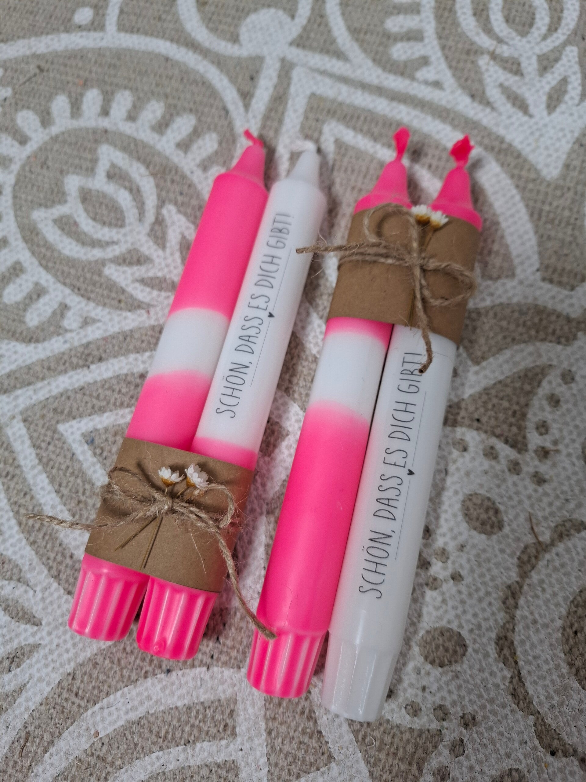 KERZEN Schön,dass es dich gibt NEONPINK