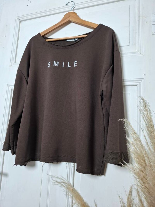 SWEATSHIRT Smile SCHOKO