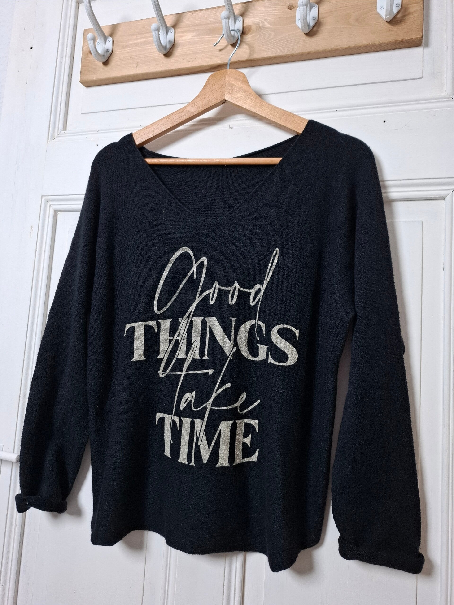 FEINSTRICK Pullover SCHWARZ