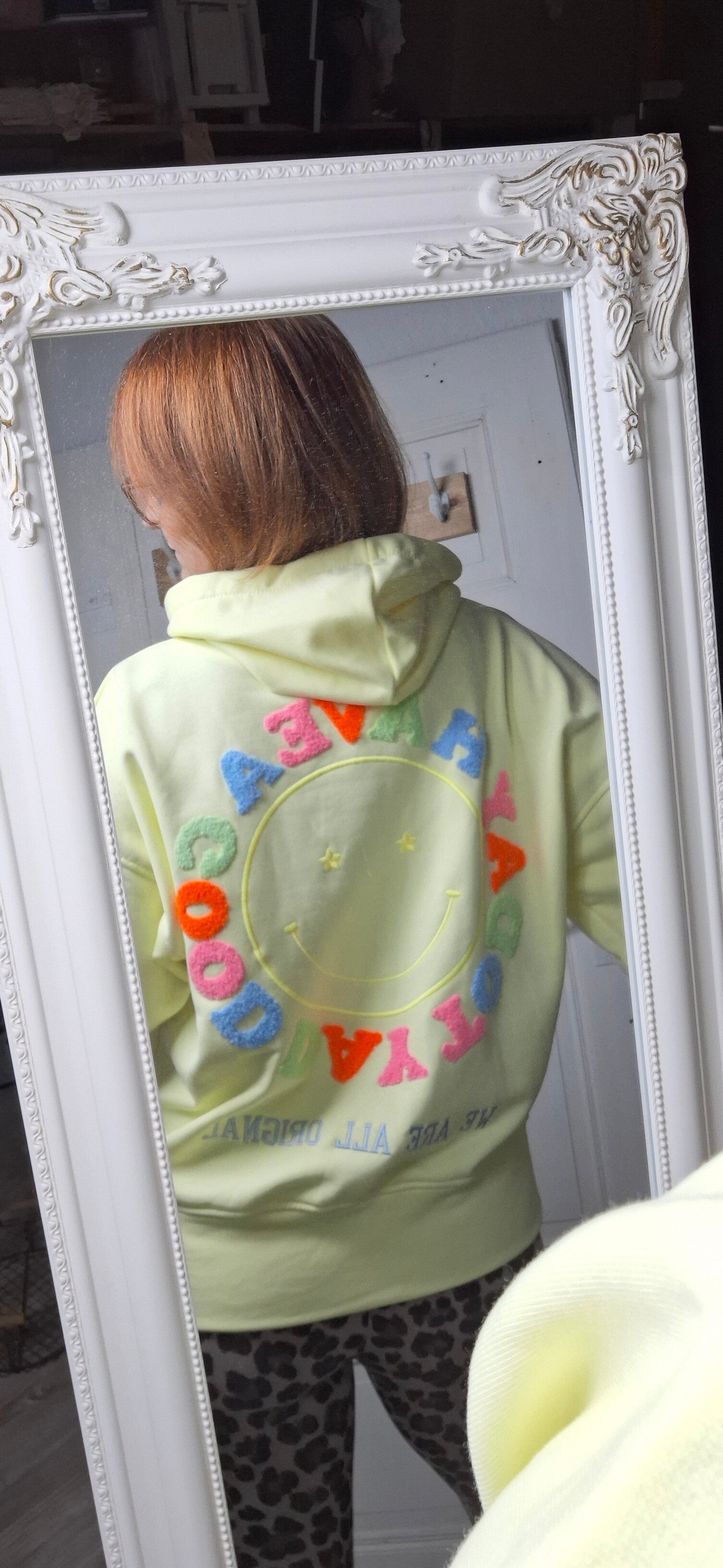 HOODIE Have a good Day to Day HELLGELB