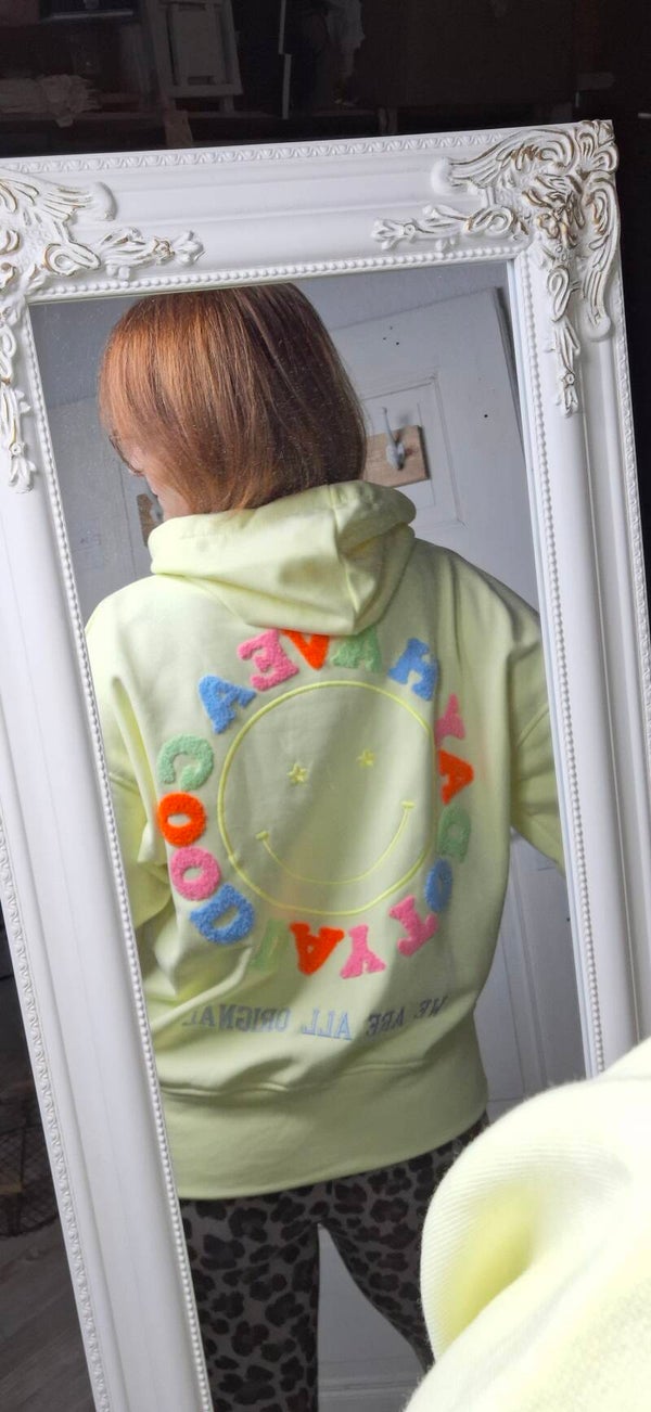 HOODIE Have a good Day to Day HELLGELB