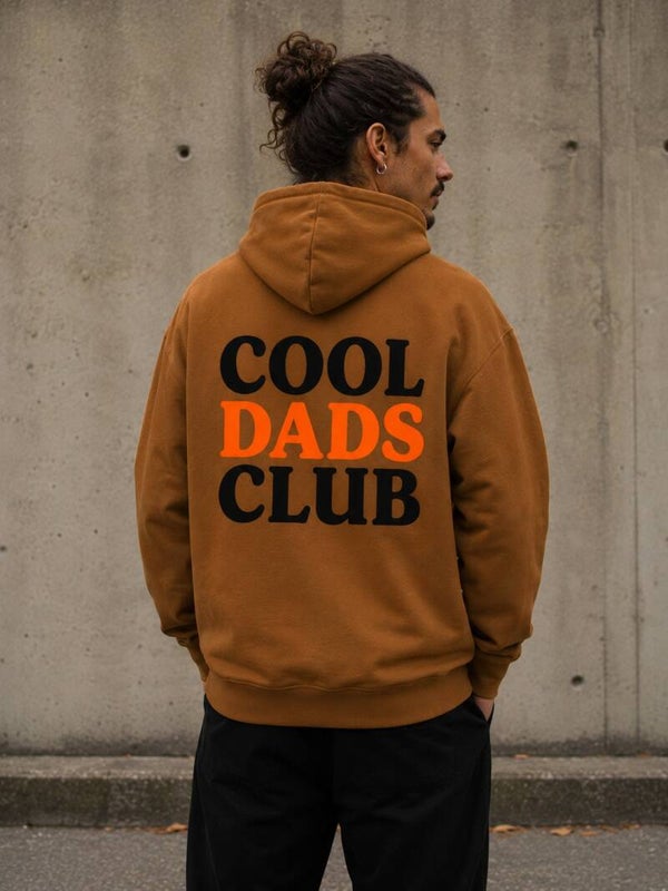 HOODIE „COOL DADS CLUB“ – caramel/orange