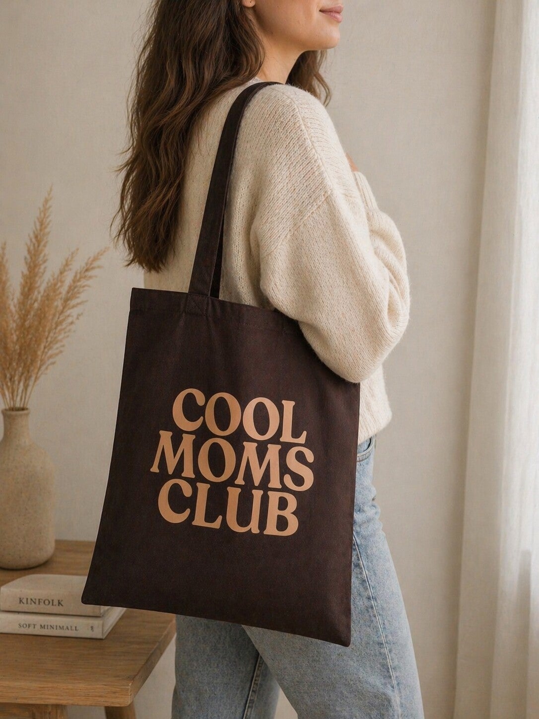 Shopper „Cool Moms Club“ – Braun/Beige