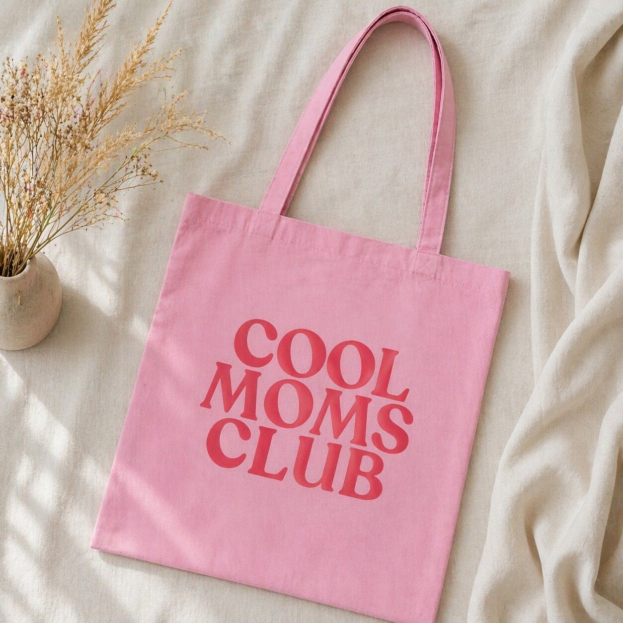 Shopper „Cool Moms Club“ – Rosa/Rot