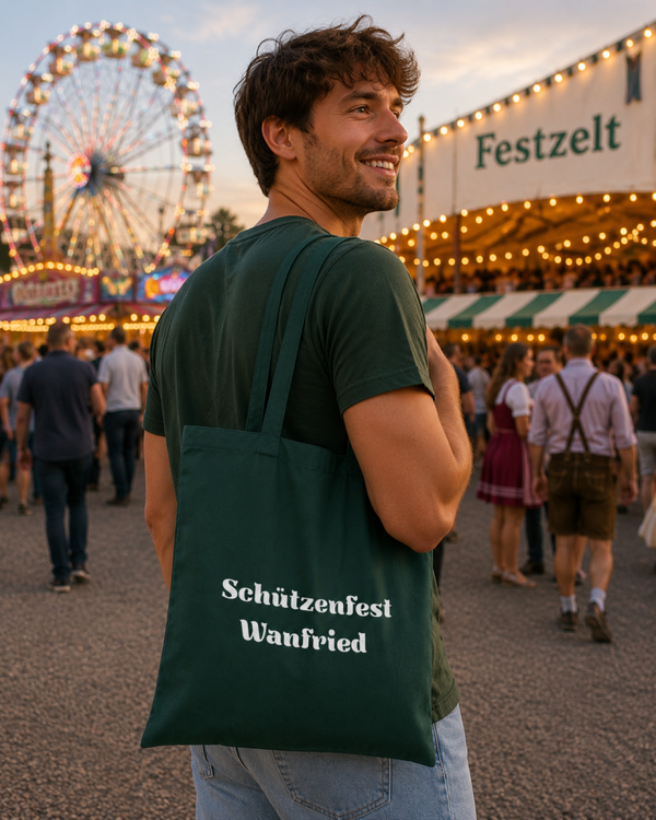 Baumwolltasche „Schützenfest Wanfried“ – Handveredelt | Stofftasche mit Festmotiv