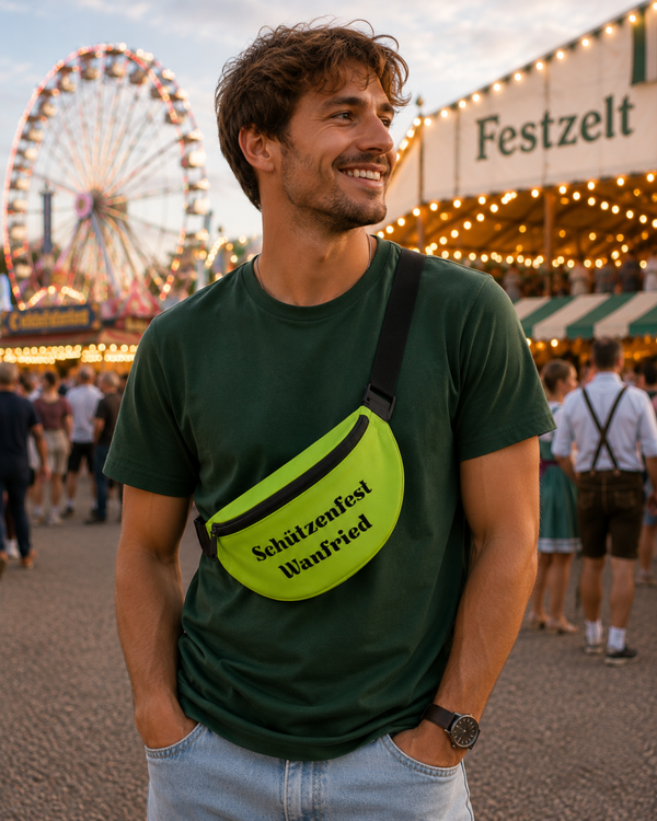 Bauchtasche „Schützenfest Wanfried“ – Handveredelt | Festival Bag mit Reißverschluss
