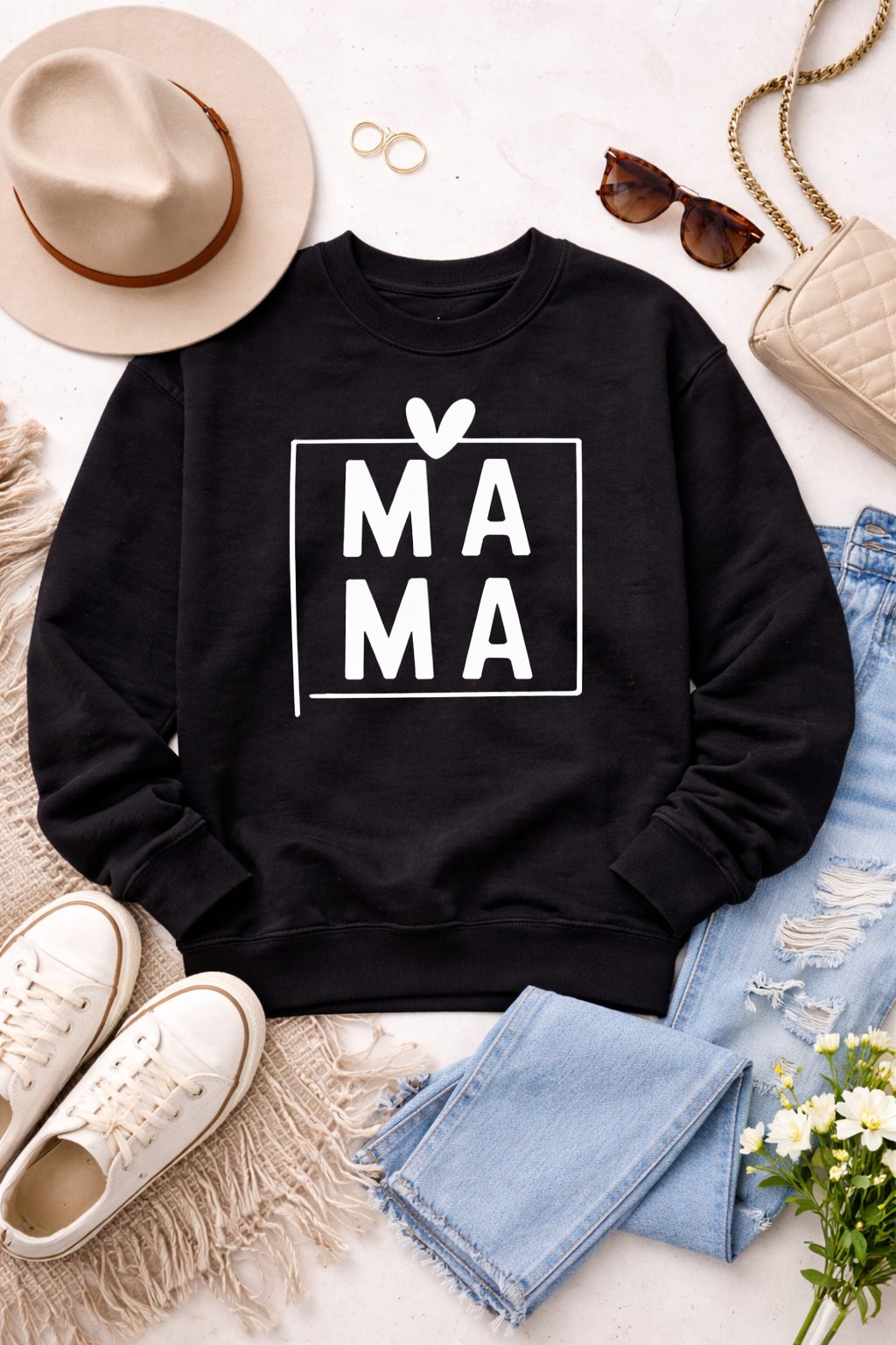 SWEATER "MAMA" schwarz