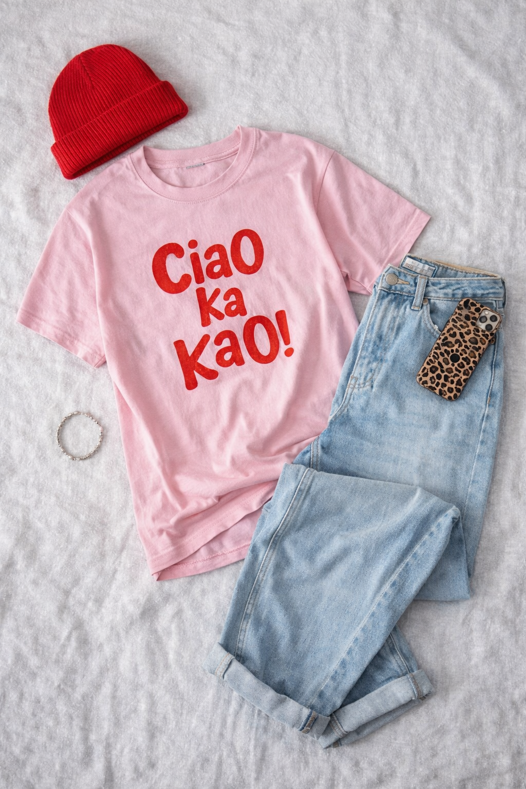 TSHIRT Ciao Ka Kao! rosa/rot