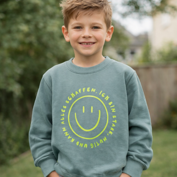 SWEATSHIRT dusty green ICH BIN STARK....