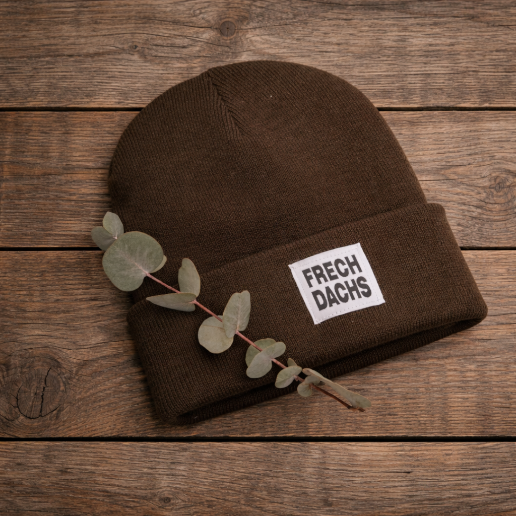 Strickbeanie Frechdachs BRAUN