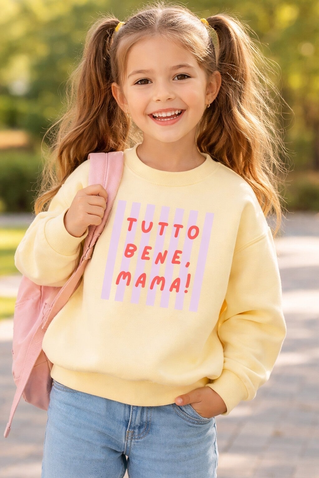 Sweatshirt Light Yellow Tutto Bene Mama