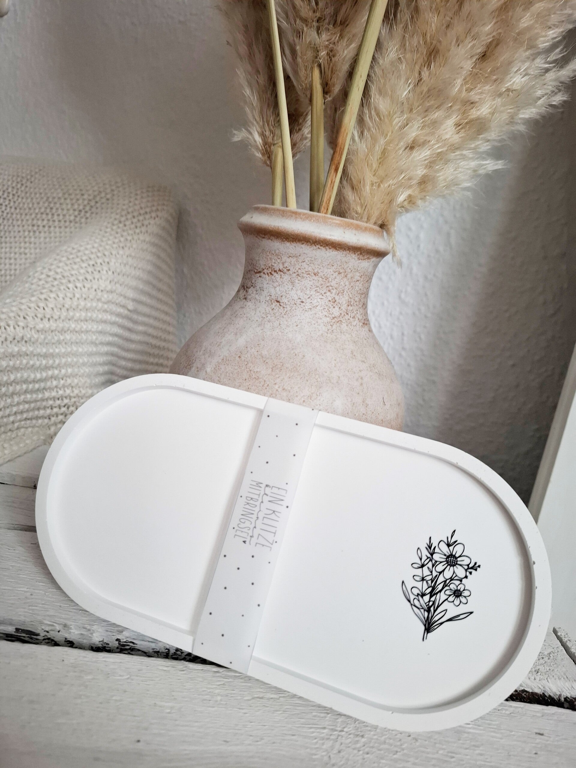 DEKOTABLETT oval weiß