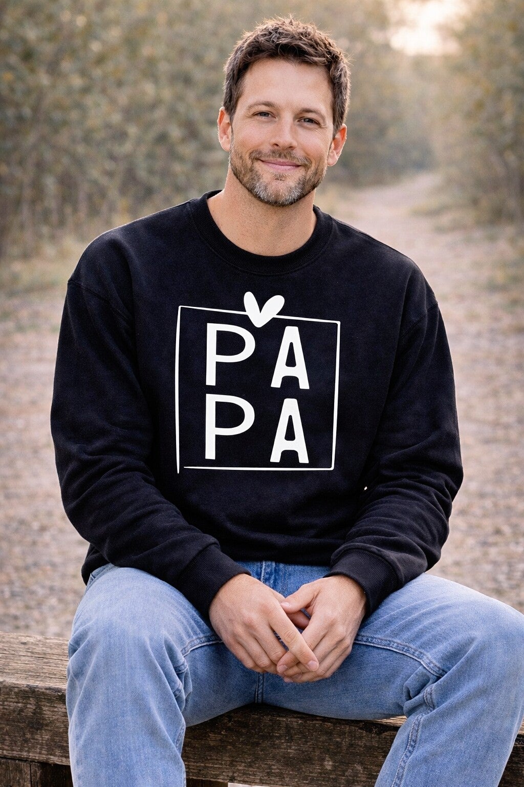 SWEATER "PAPA" schwarz