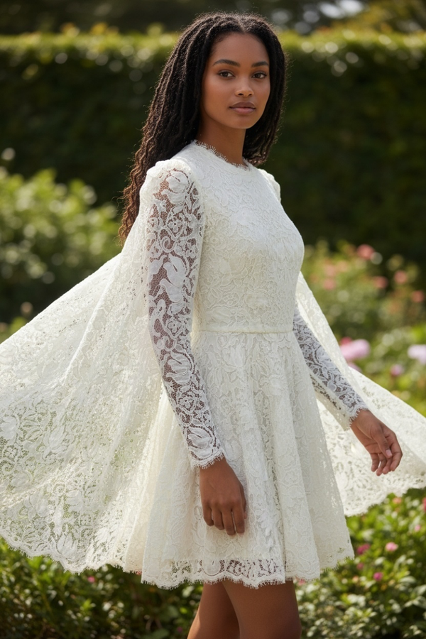 Alexander McQueen White Lace Dress