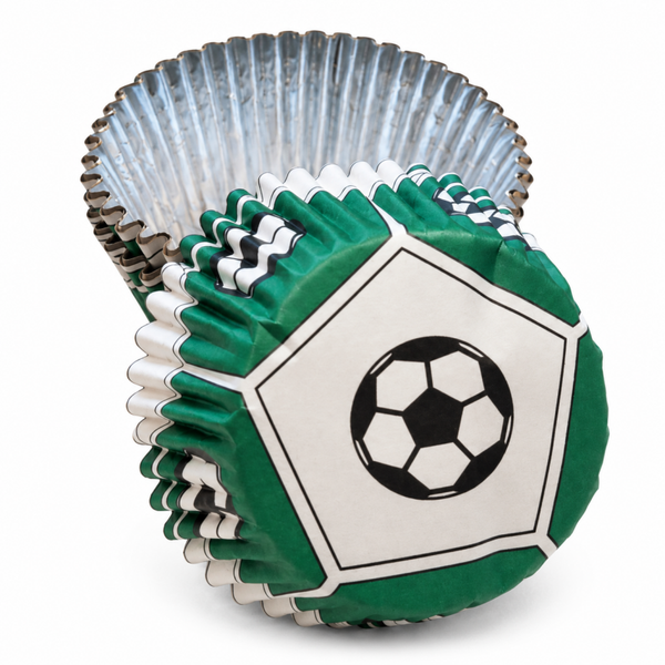 PME baking cups metallic voetbal