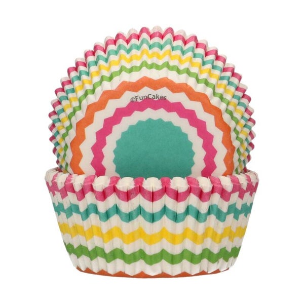 FC baking cups kleurig chevron
