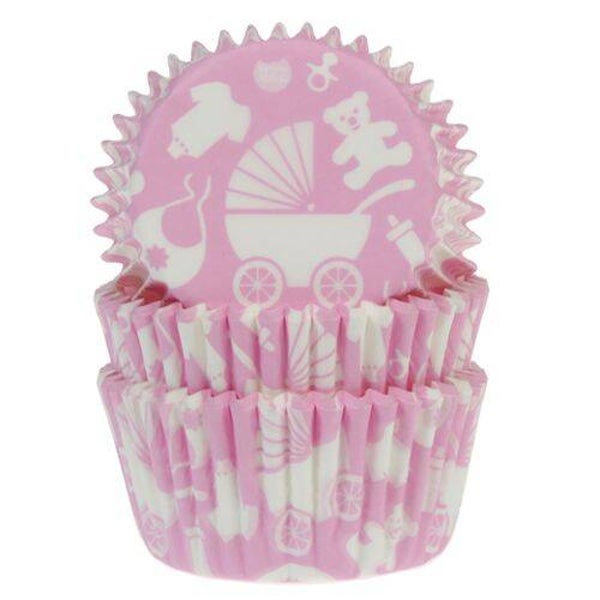 HOM Baking cups baby roze