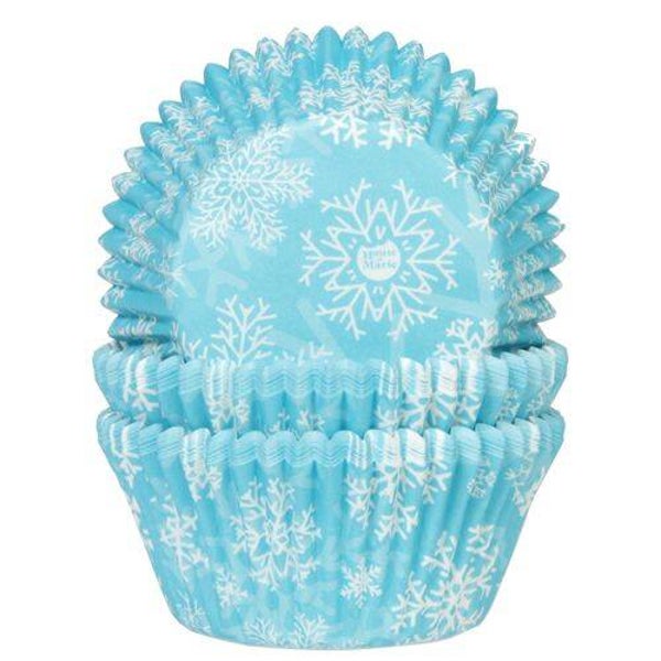 HOM Baking cups sneeuw kristal blauw